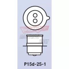 Izzó 12V 25/25W Y/S első P15d-25-1