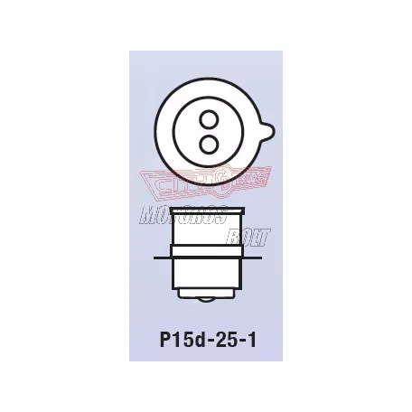Izzó 12V 25/25W Y/S első P15d-25-1