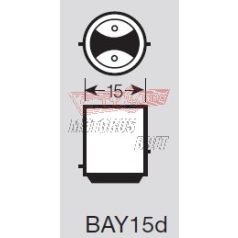 Izzó 6V 21/5W BAY15d