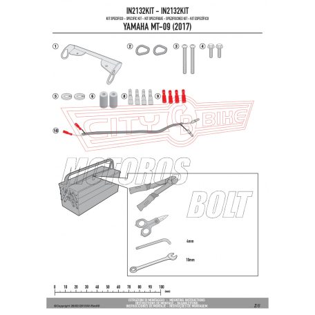 Index tartó YAMAHA MT-09 (2017-2020) GIVI