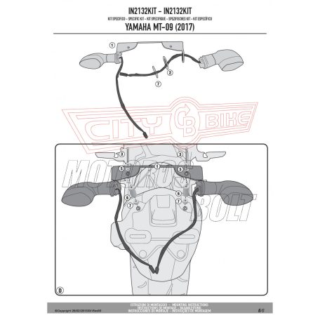 Index tartó YAMAHA MT-09 (2017-2020) GIVI