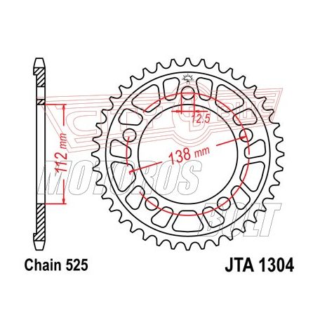 Lánckerék hátsó JT 1304-44