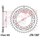 Lánckerék hátsó JT 1307