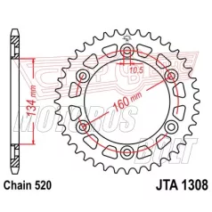 Lánckerék hátsó JT 1308-42