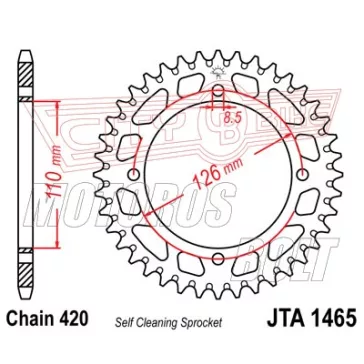 Lánckerék hátsó JT 1465