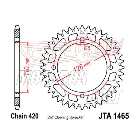 Lánckerék hátsó JT 1465-47