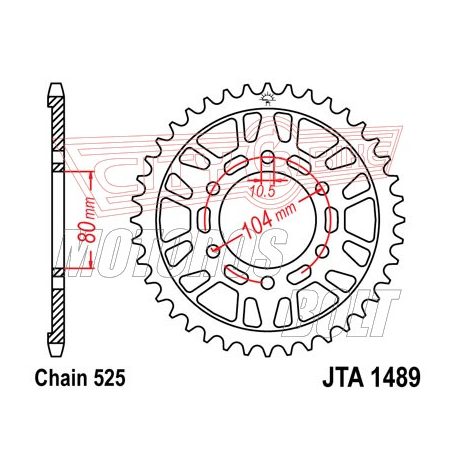 Lánckerék hátsó JT 1489