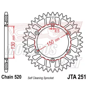 Lánckerék hátsó JT 251