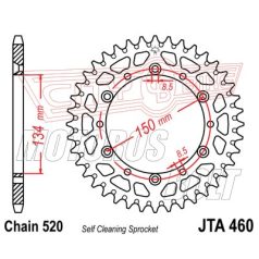 Lánckerék hátsó JT 460-47