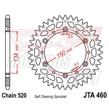 Lánckerék hátsó JT 460