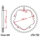 Lánckerék hátsó JT 752