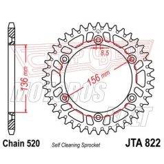 Lánckerék hátsó JT 822-50