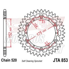 Lánckerék hátsó JT 853-50