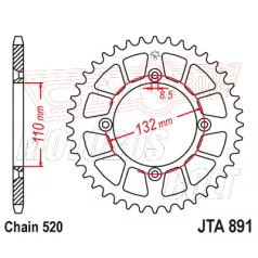 Lánckerék hátsó JT 891-48