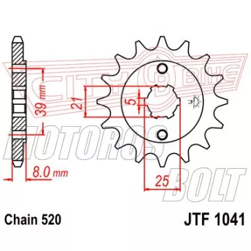Lánckerék első JT 1041