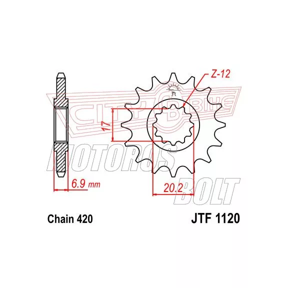 Lánckerék első JT 1120-13 Lánckerék első JT 1120-13