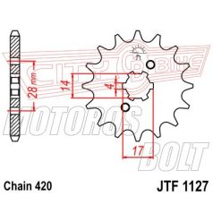 Lánckerék első JT 1127