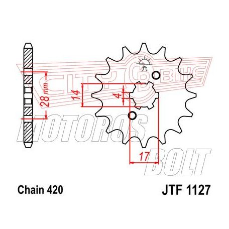 Lánckerék első JT 1127-15