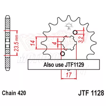 Lánckerék első JT 1128