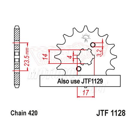 Lánckerék első JT 1128