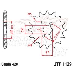 Lánckerék első JT 1129