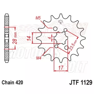 Lánckerék első JT 1129