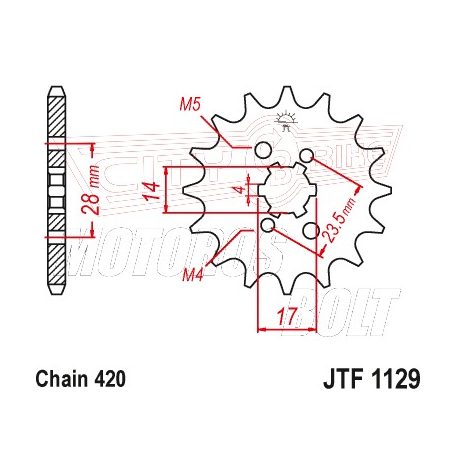 Lánckerék első JT 1129-15