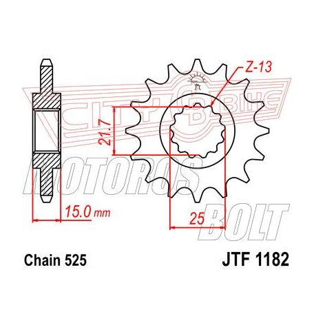 Lánckerék első JT 1182-14