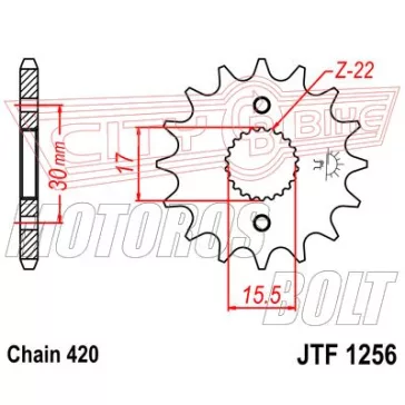Lánckerék első JT 1256