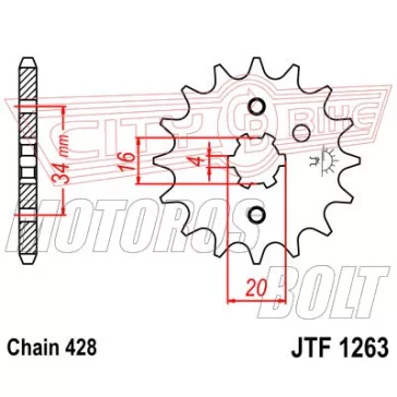 Lánckerék első JT 1263
