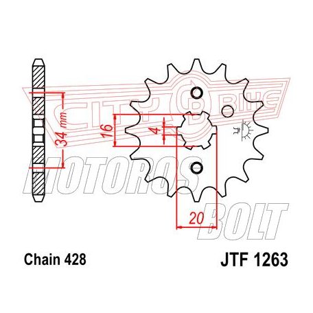 Lánckerék első JT 1263