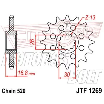 Lánckerék első JT 1269