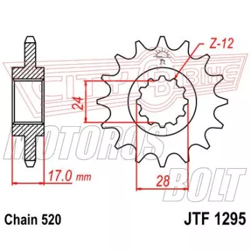 Lánckerék első JT 1295