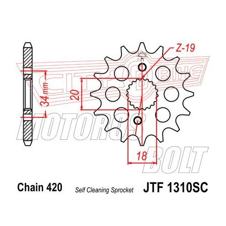 Lánckerék első JT 1310 SC