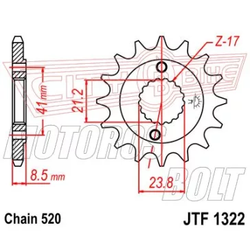 Lánckerék első JT 1322