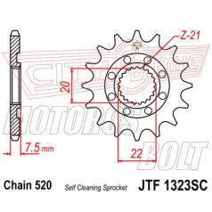 Lánckerék első JT 1323 SC
