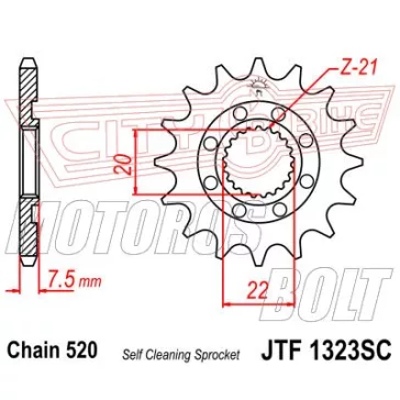 Lánckerék első JT 1323 SC