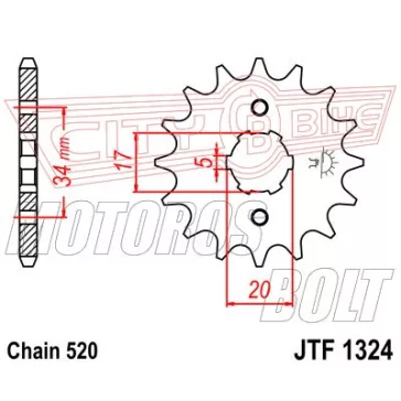 Lánckerék első JT 1324