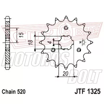 Lánckerék első JT 1325