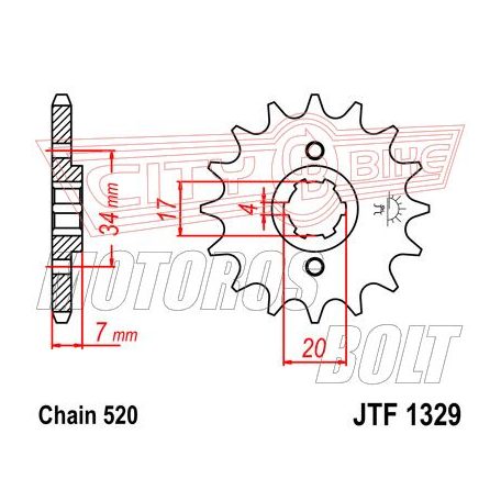 Lánckerék első JT 1329