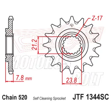 Lánckerék első JT 1344
