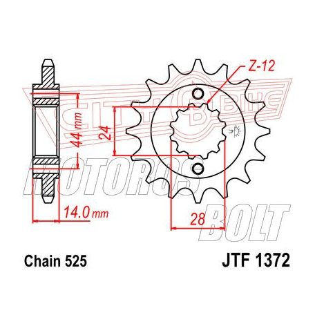 Lánckerék első JT 1372