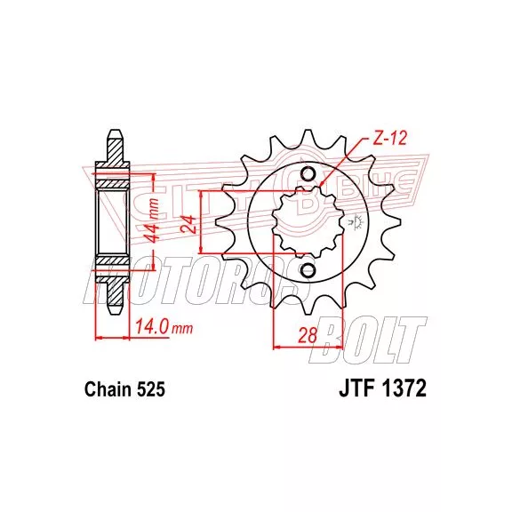 Lánckerék első JT 1372 Lánckerék első JT 1372