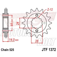 Lánckerék első JT 1372-17RB
