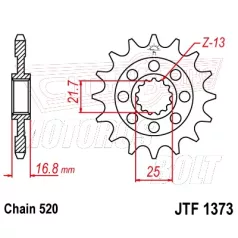 Lánckerék első JT 1373