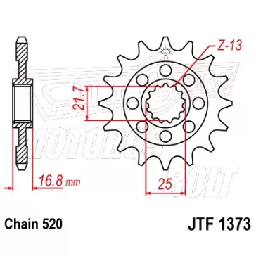 Lánckerék első JT 1373