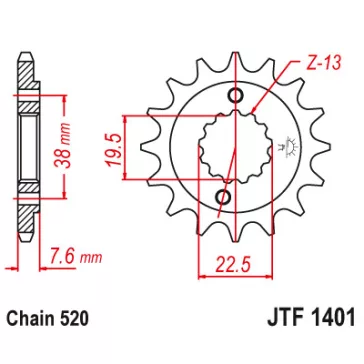 Lánckerék első JT 1401
