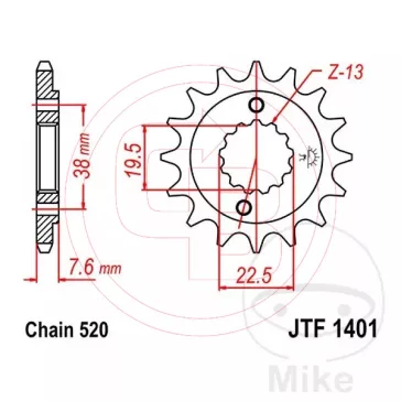 Lánckerék első JT 1401-15
