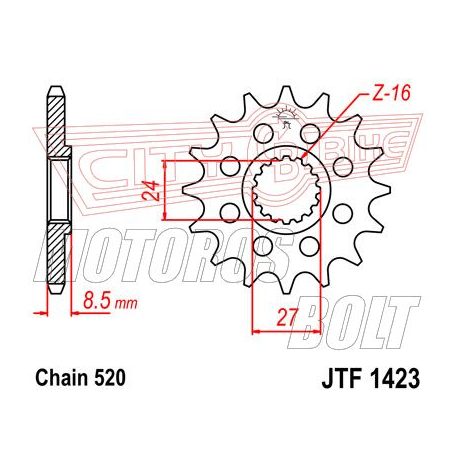 Lánckerék első JT 1423