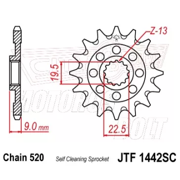 Lánckerék első JT 1442 SC